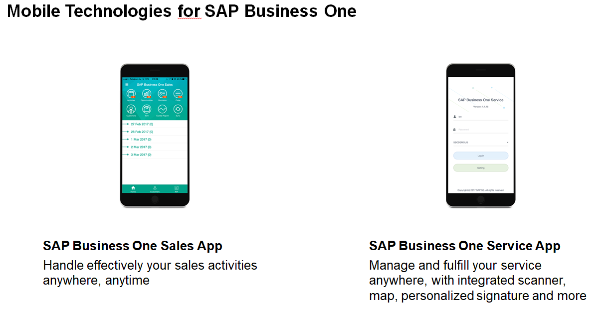 SAP Business One移动应用,SAP Business One,SAP移动应用